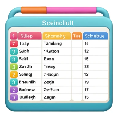 workout schedule sticker