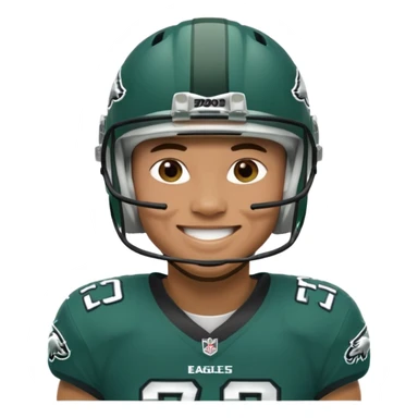 A Philadelphia eagles player sticker