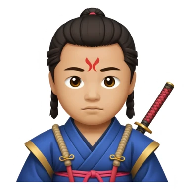 Samurai with Down syndrome  sticker