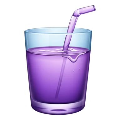 glass of purple water sticker
