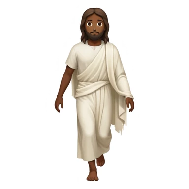 Dark skin christ Jesus injured walking sticker