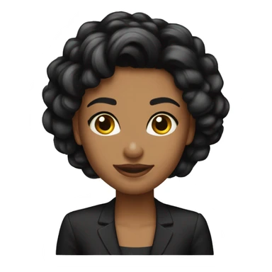 mulher morena formal cabelo liso preto e de comprimento médio sticker