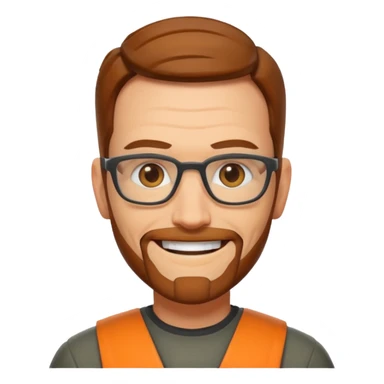gordon freeman smiling just head  sticker
