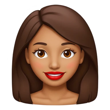 Brown person whit red big lios sticker