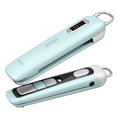 open pastel white hair straightener sticker