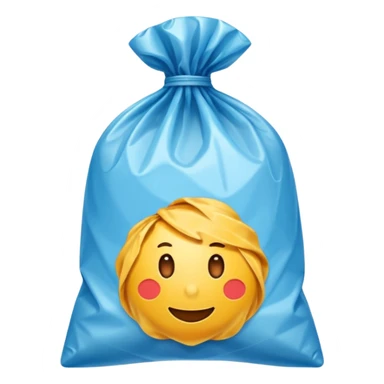 a polythene bag in a simple vector style sticker