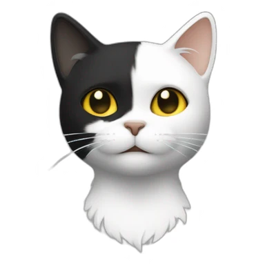 Chat noir et blanc dormant sticker