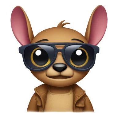 Stich with sunglasses   sticker