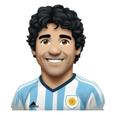 maradona argentina young smile sticker