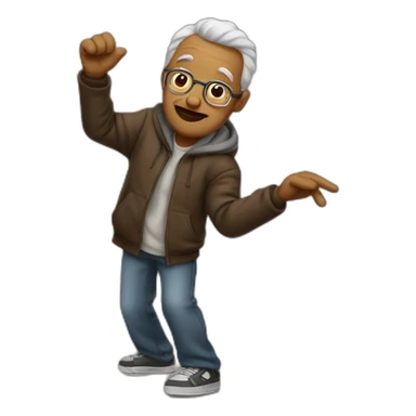 Papa qui dab sticker