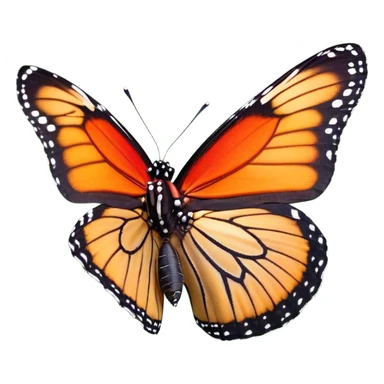 Cinematic Realistic Cute Yawning monarch Butterfly Portrait Emoji, Head tilted slightly with a dramatic, wide-open yawn, showcasing soft, downy ruby wings with gentle droop and half-closed, drowsy eyes rendered in exquisite natural detail, high shine, relaxed yet expressive, styled with a dash of delicate floral charm, soft glowing outline, capturing the essence of a sleepy yet affectionate red butterfly that appears ready to rest its vibrant wings in quiet slumber! sticker