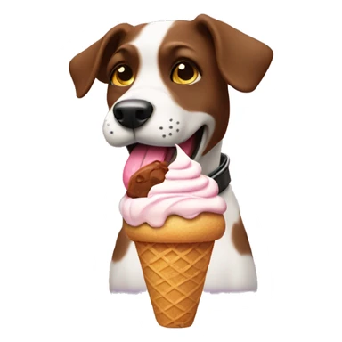 Gay dog eating chocolate ice cream  sticker