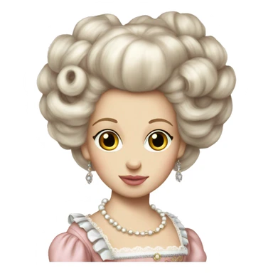 Young Marie Antoinette pale pink sticker