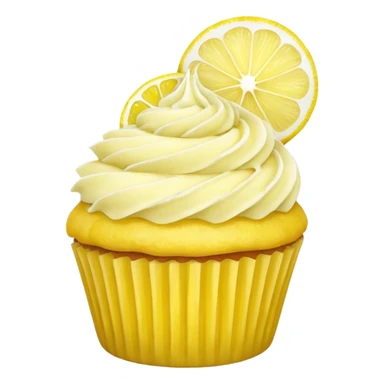 lemon cupcake with a lemon slice on top sticker