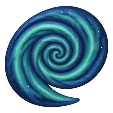 Mint green and dark blue galaxy  sticker