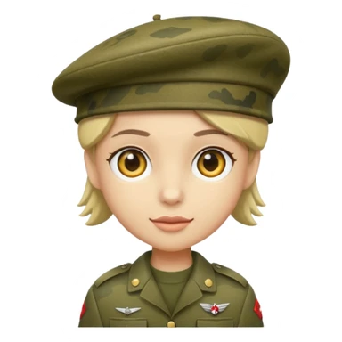 Khaki camo beret sticker