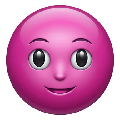 magenta color sphere. Negative : Emoji. sticker