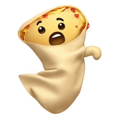 A dancing burrito covered in queso sticker