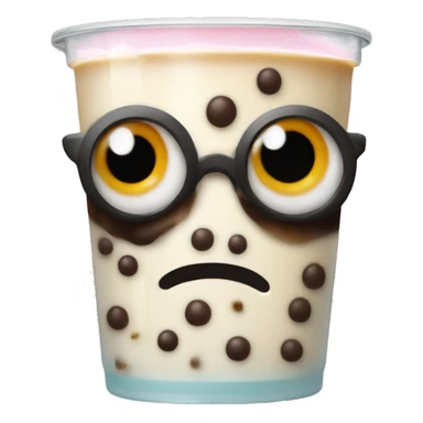 Boba tea but Eyeballs instead of boba sticker