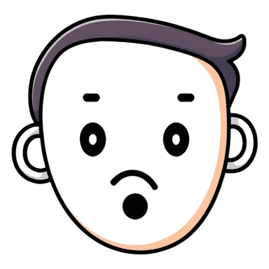 confused facial expression with question marks sticker