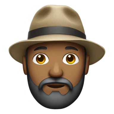 Man with beard and hat catches steelhead sticker