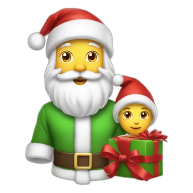 Santa Claus with Mother Christmas  sticker