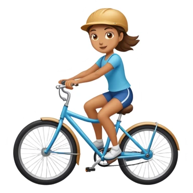 Girl riding bike sticker