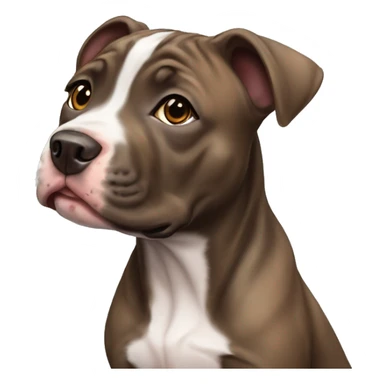 Brindle pit bull puppy sticker