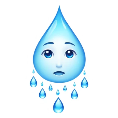A glowing soul essence with teardrops flowing down, emotional spiritual energy sticker