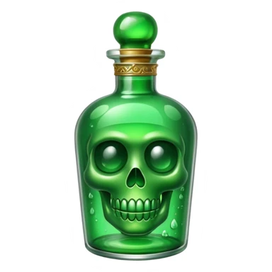 Green poison bottle sticker