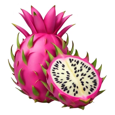 Dragon fruit emoji not spiny outside of dragonfruit no seeds sticker
