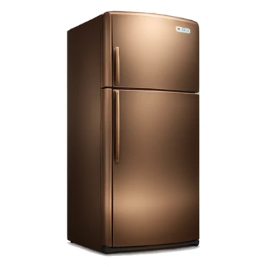 Realistic isolated bronze fridge sticker