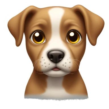 cute puppy with big head sticker