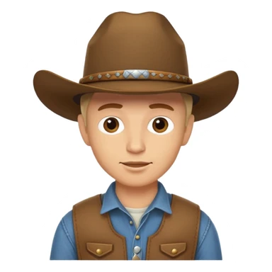 Slack emoji cowboy developer going crazy with deploy to master. Make it look like a slack emojii sticker
