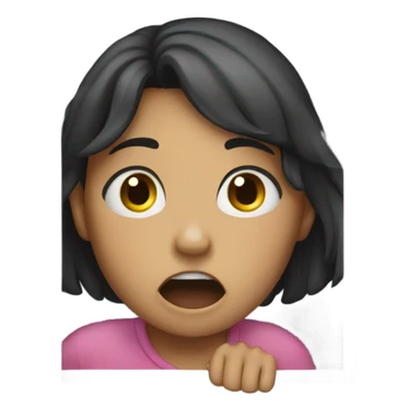 Girl crying out the window sticker