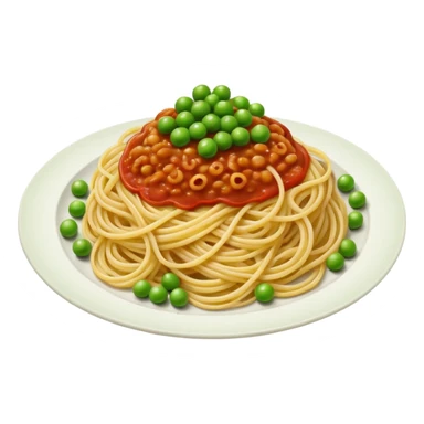 Spaghetti with peas sticker