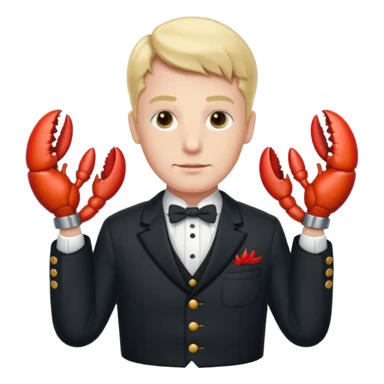 Alfred the butler from batman with lobster claws sticker