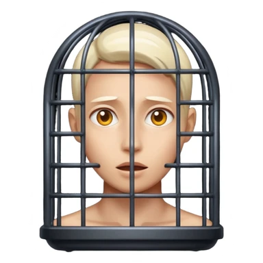 person stepping out of a dark cage into light sticker