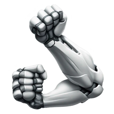 Cyborg arm and bicep with flexing shock sticker