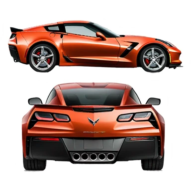Corvette C7 from behind sticker