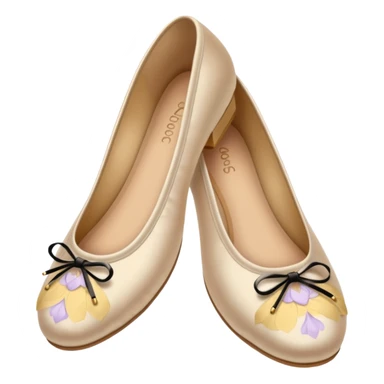 Beige silk ballerina shoes sticker