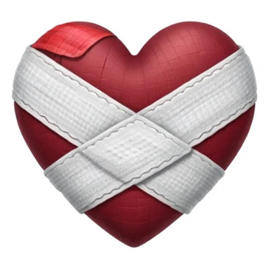 Heart bandaged burgendy sticker