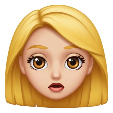 Baddie girl eye rolling at someone  sticker