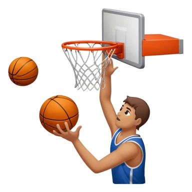 Tossing bricks into basketball hoop sticker