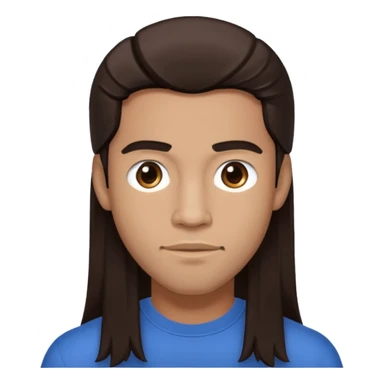 Lloyd Polite Jr with long dark brown hair sticker