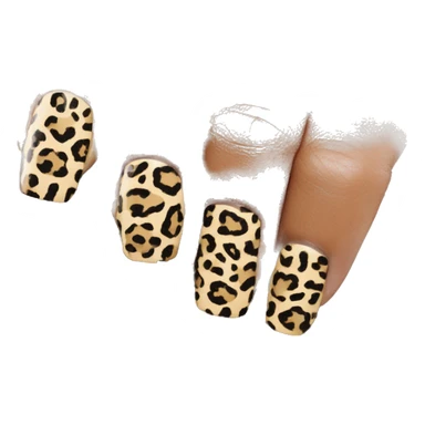leapord print nails  sticker