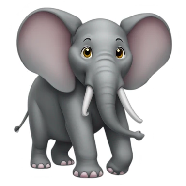 Souris sur éléphant sticker