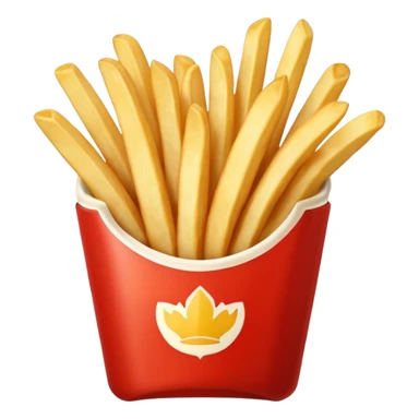 serving of french fries with mayo and ketchup sticker