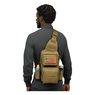 Crossbody tactical sling bag sticker