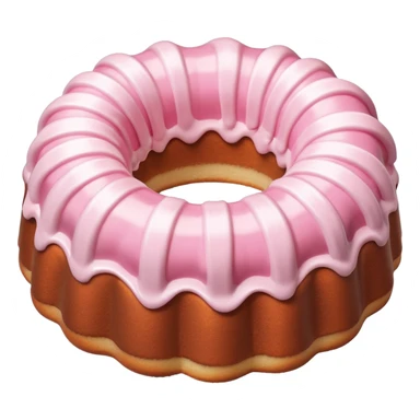 pink Bundt cake with white frosting  sticker